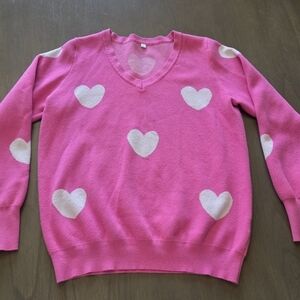 Pink Heart Sweater